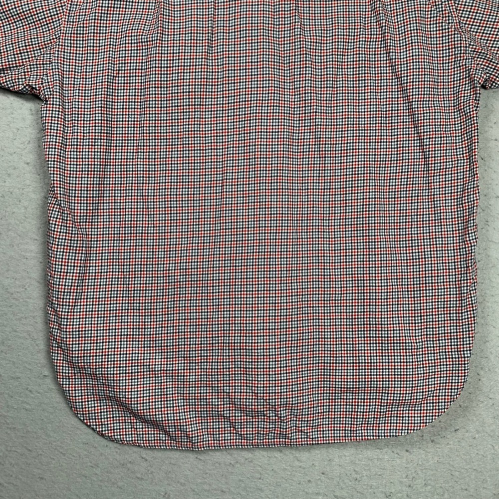 Y2K Ecko Unltd Button Down Shirt Mens L Red White Blue Check Short Sleeve - Picture 7 of 11